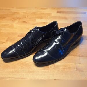 Burberry Glossy Black Leather Men's Dress Shoes | 42 EU / 9 US